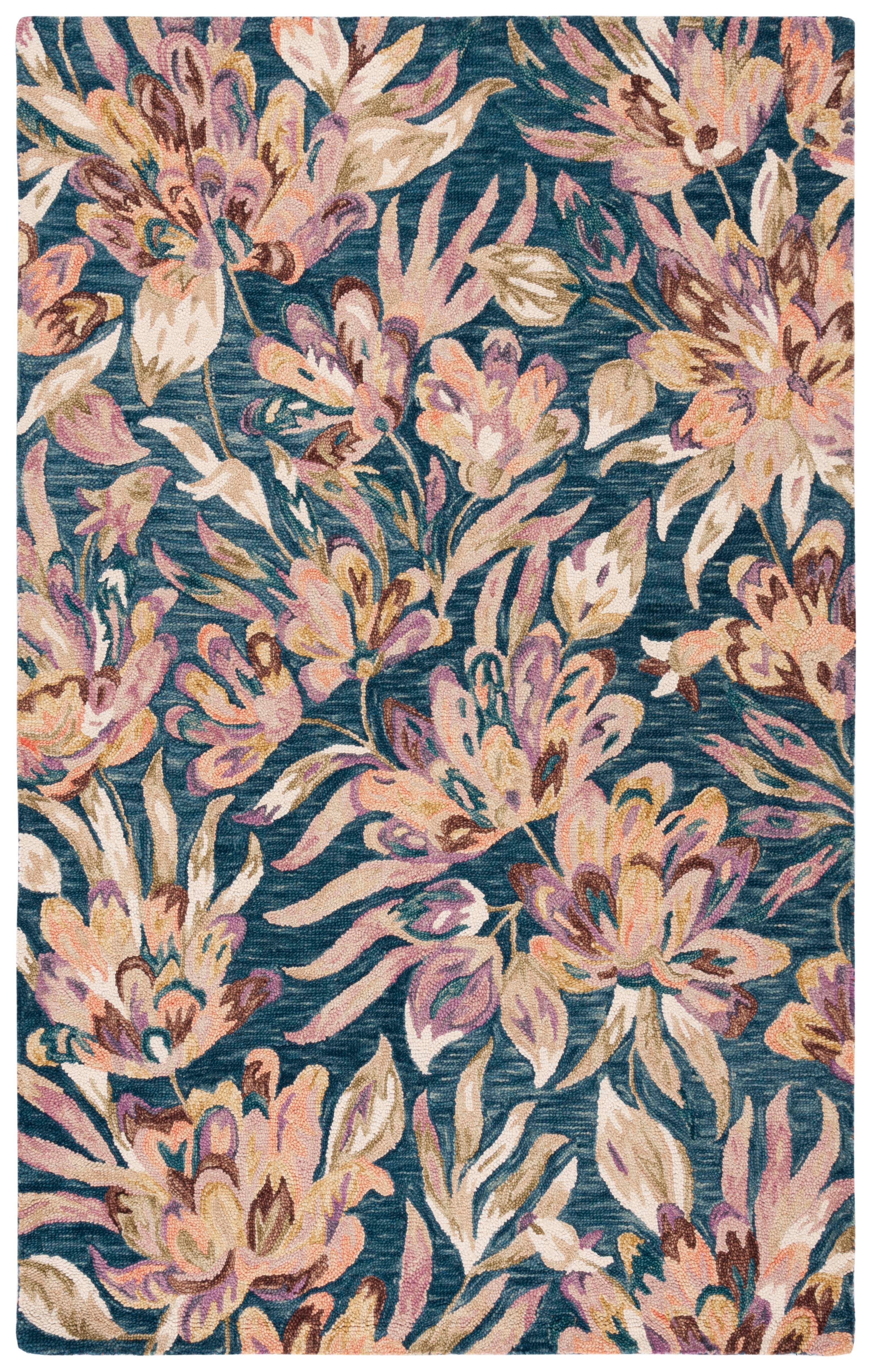 SAFAVIEH Blossom Tobias Floral Area Rug, Blue/Plum, 8' x 10' - Walmart.com