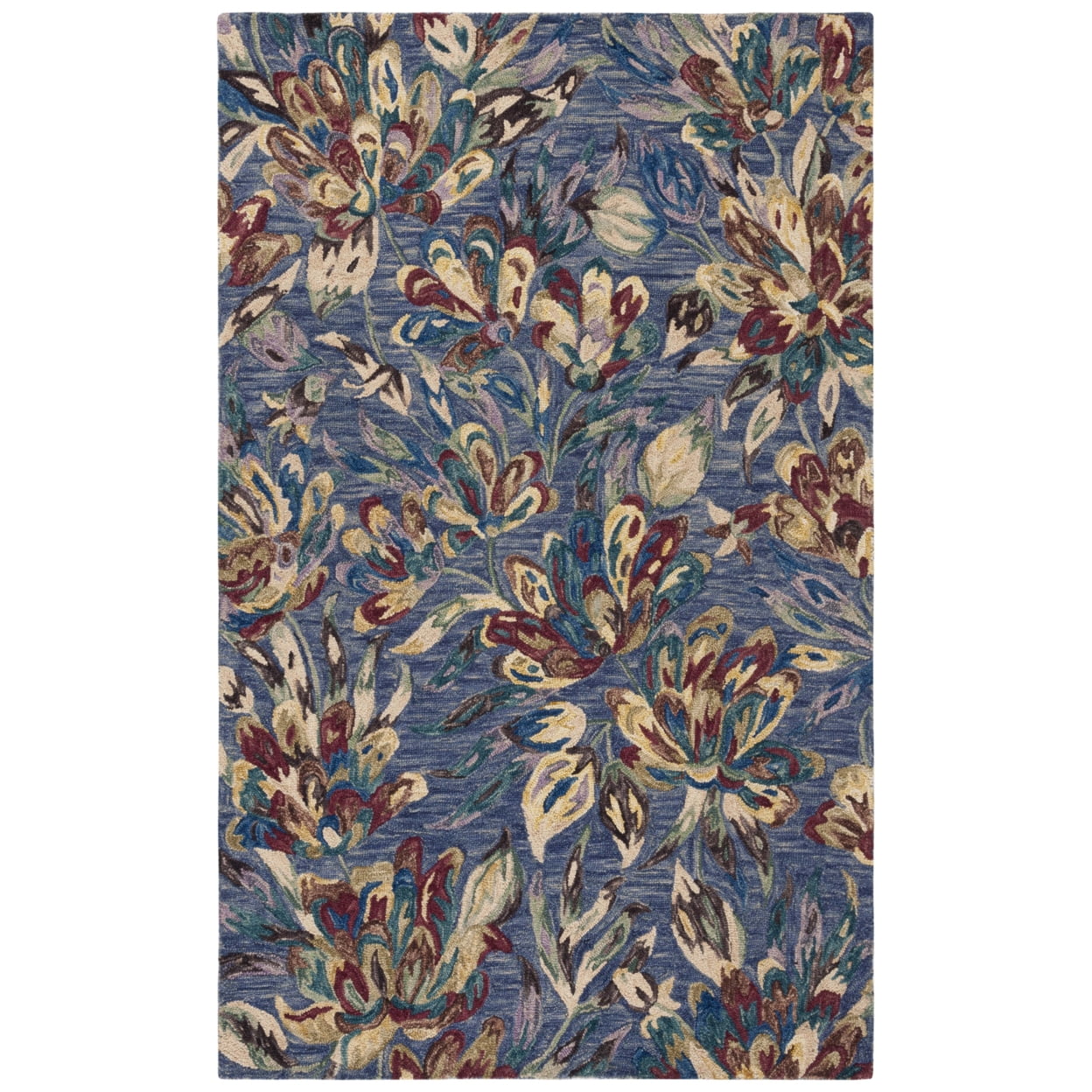 SAFAVIEH Blossom Tobias Floral Area Rug, Blue/Violet, 8' x 10 ...