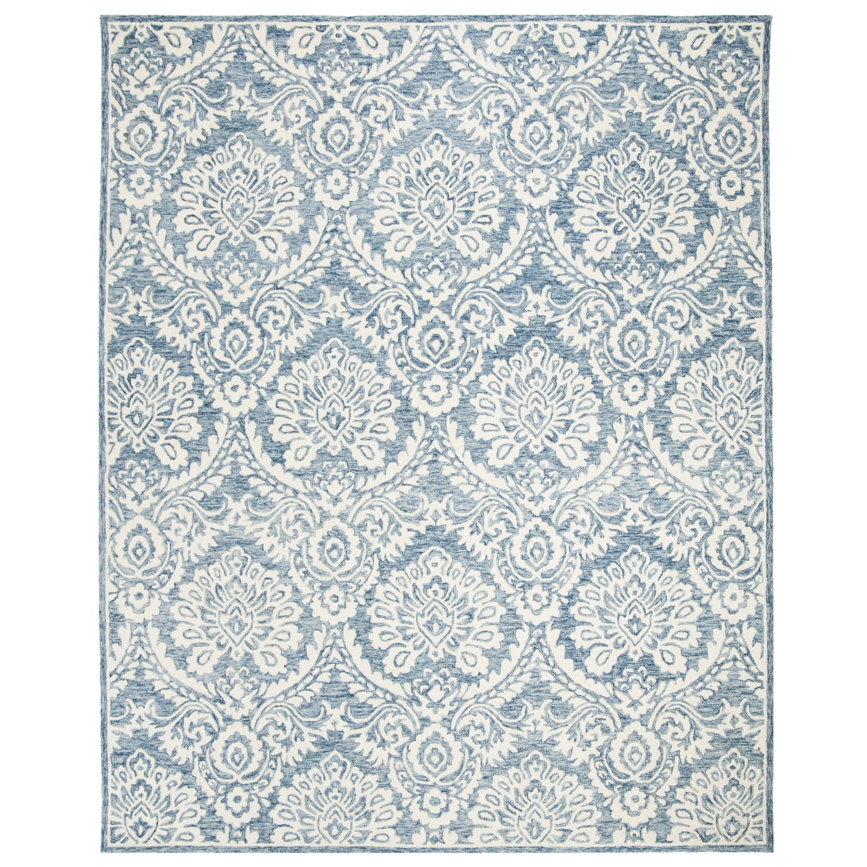 Handmade Ivory Wool Tufted Rectangular Area Rug 10' x 14'