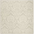 thumbnail image 1 of SAFAVIEH Blossom Travis Damask Wool Area Rug, Silver/Ivory, 6' x 6' Square, 1 of 5