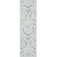 thumbnail image 1 of SAFAVIEH Blossom Travis Damask Wool Runner Rug, Blue/Ivory, 2'3" x 8', 1 of 5