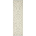 thumbnail image 1 of SAFAVIEH Blossom Travis Damask Wool Runner Rug, Silver/Ivory, 2'3" x 8', 1 of 5