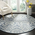 thumbnail image 1 of SAFAVIEH Blossom Travis Geometric Wool Area Rug, Blue/Ivory, 6' x 6' Round, 1 of 7