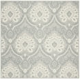 thumbnail image 1 of SAFAVIEH Blossom Travis Damask Wool Area Rug, Light Grey/Ivory, 6' x 6' Square, 1 of 5