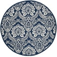 thumbnail image 1 of SAFAVIEH Blossom Travis Geometric Wool Area Rug, Navy/Ivory, 6' x 6' Round, 1 of 5