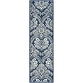 thumbnail image 1 of SAFAVIEH Blossom Travis Geometric Wool Runner Rug, Navy/Ivory, 2'3" x 12', 1 of 6