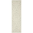 thumbnail image 1 of SAFAVIEH Blossom Travis Geometric Wool Runner Rug, Silver/Ivory, 2'3" x 12', 1 of 6