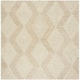 thumbnail image 1 of SAFAVIEH Blossom Winston Chevron Wool Area Rug, Beige/Ivory, 6' x 6' Square, 1 of 10