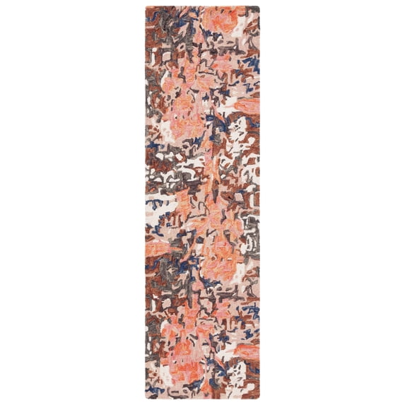 SAFAVIEH Blossom Yazmin Abstract Runner Rug, Pink/Ivory, 2'3" x 8'