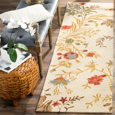 SAFAVIEH Blossom Zarif Floral Runner Rug, Beige/Multi, 2'3" x 8'