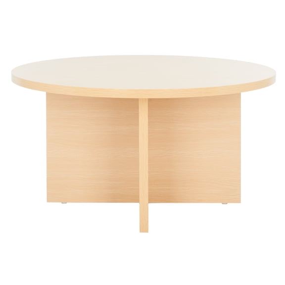 SAFAVIEH Bo Contemporary Round Melamine Coffee Table, Natural