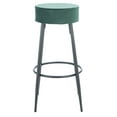 thumbnail image 1 of SAFAVIEH Bohden Round Backless Counter Stool, Malachite Green/Black, 1 of 9