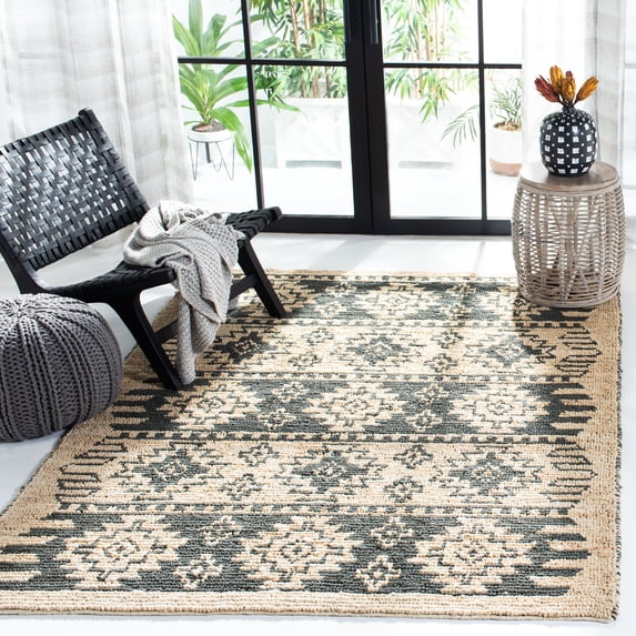 SAFAVIEH Bohemian Balfour Aztec Area Rug, Gray/Beige, 6' x 6' Square