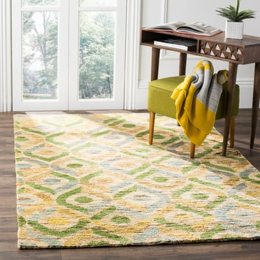 SAFAVIEH Bohemian Denzel Geometric Area Rug, Bleach/Blue, 4' x 6'