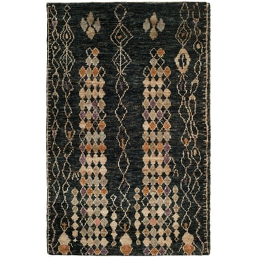 SAFAVIEH Bohemian Flannery Geometric Area Rug, Black/Beige, 5' x 8'