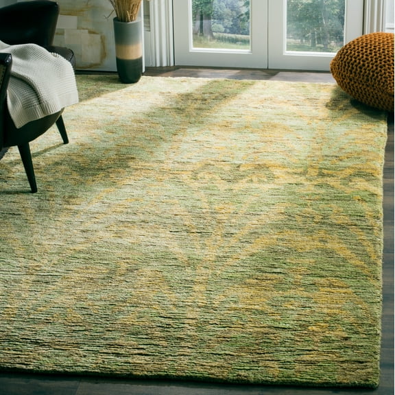 SAFAVIEH Bohemian Malanie Damask Area Rug, Green/Gold, 8' x 10'