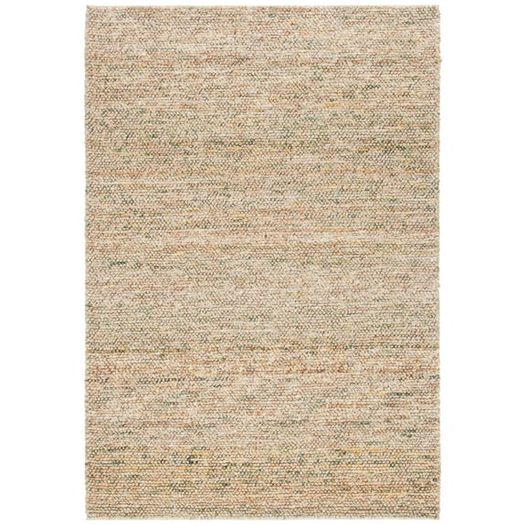 SAFAVIEH Bohemian Martha Solid Area Rug, Natural/Green, 6' x 6' Square
