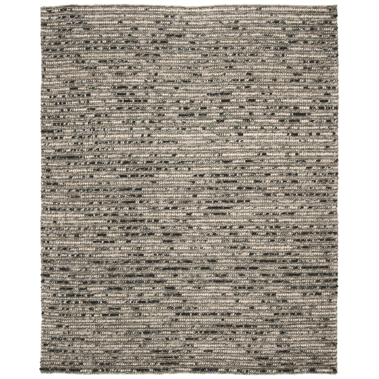 Hand-Knotted Grey and Multi Wool Area Rug