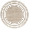 thumbnail image 1 of SAFAVIEH Border & Stripe Hyram Bordered Shag Area Rug, Beige/Ivory, 6'7" x 6'7" Round, 1 of 7