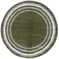 thumbnail image 1 of SAFAVIEH Border & Stripe Hyram Bordered Shag Area Rug, Green, 6'7" x 6'7" Round, 1 of 7