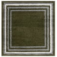thumbnail image 1 of SAFAVIEH Border & Stripe Hyram Bordered Shag Area Rug, Green, 6'7" x 6'7" Square, 1 of 8