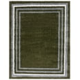 thumbnail image 1 of SAFAVIEH Border & Stripe Hyram Bordered Shag Area Rug, Green, 8' x 10', 1 of 8