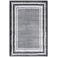 thumbnail image 1 of SAFAVIEH Border & Stripe Hyram Bordered Shag Area Rug, Grey/Black, 4'5" x 6'5", 1 of 5