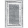 thumbnail image 1 of SAFAVIEH Border & Stripe Hyram Bordered Shag Area Rug, Grey/Ivory, 4'5" x 6'5", 1 of 8