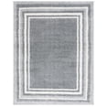 thumbnail image 1 of SAFAVIEH Border & Stripe Hyram Bordered Shag Area Rug, Grey/Ivory, 9' x 12', 1 of 8
