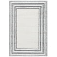 thumbnail image 1 of SAFAVIEH Border & Stripe Hyram Bordered Shag Area Rug, Ivory/Grey, 4'5" x 6'5", 1 of 8