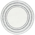 thumbnail image 1 of SAFAVIEH Border & Stripe Hyram Bordered Shag Area Rug, Ivory/Grey, 6'7" x 6'7" Round, 1 of 7