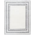 thumbnail image 1 of SAFAVIEH Border & Stripe Hyram Bordered Shag Area Rug, Ivory/Grey, 9' x 12', 1 of 8