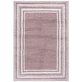 thumbnail image 1 of SAFAVIEH Border & Stripe Hyram Bordered Shag Area Rug, Pink/Ivory, 4'5" x 6'5", 1 of 8