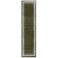 thumbnail image 1 of SAFAVIEH Border & Stripe Hyram Bordered Shag Runner Rug, Green, 2'2" x 8', 1 of 7