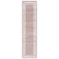 thumbnail image 1 of SAFAVIEH Border & Stripe Hyram Bordered Shag Runner Rug, Pink/Ivory, 2'2" x 8', 1 of 7