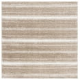 thumbnail image 1 of SAFAVIEH Border & Stripe Jerred Striped Shag Area Rug, Beige/Ivory, 6'7" x 6'7" Square, 1 of 8