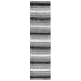 thumbnail image 1 of SAFAVIEH Border & Stripe Jerred Striped Shag Runner Rug, Grey/Black, 2'2" x 8', 1 of 7