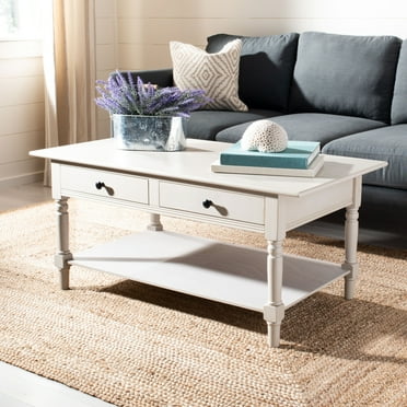 SAFAVIEH Boris 2-Drawer Coffee Table Vintage Grey