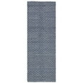 thumbnail image 1 of SAFAVIEH Boston Angelica Diamond Trellis Cotton Runner Rug, Navy, 2'3" x 11', 1 of 10