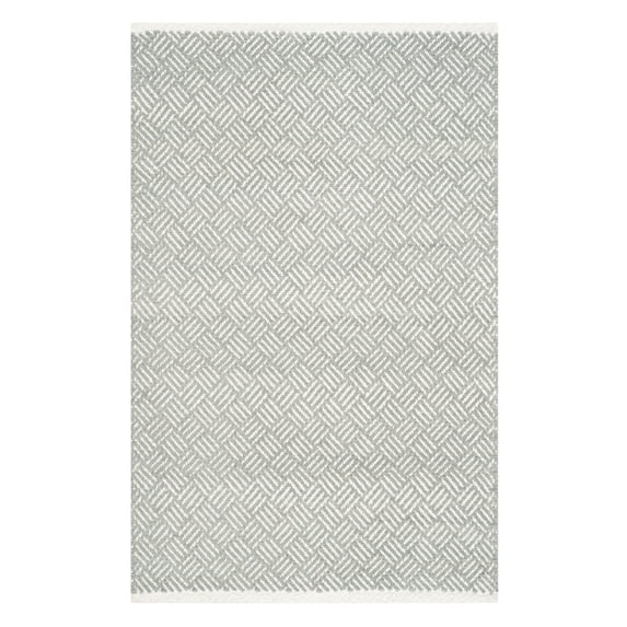 SAFAVIEH Boston Donnchad Geometric Cotton Area Rug, Grey, 4' x 4' Square