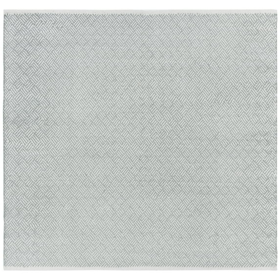 SAFAVIEH Boston Donnchad Geometric Cotton Area Rug, Grey, 6' x 6' Square
