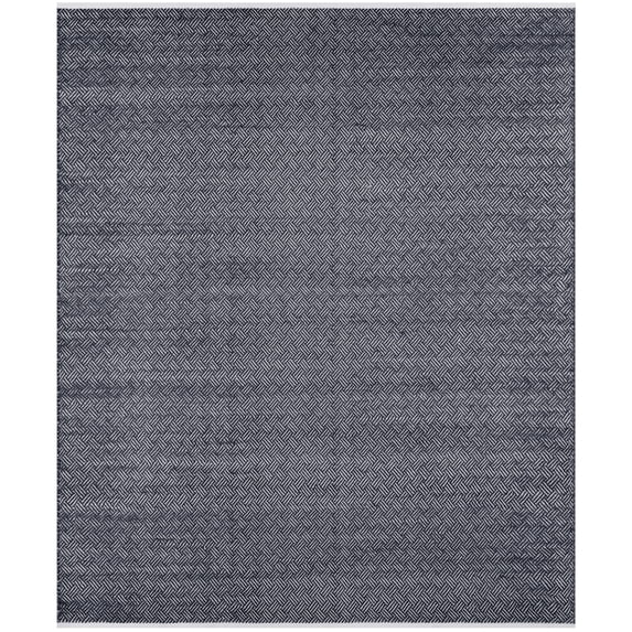 SAFAVIEH Boston Donnchad Striped Cotton Area Rug, Navy, 4' x 4' Square