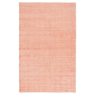 SAFAVIEH Boston Donnchad Striped Cotton Area Rug, Orange, 4' x 6'