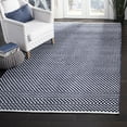 thumbnail image 1 of SAFAVIEH Boston Peter Geometric Cotton Area Rug, Navy, 6' x 6' Square, 1 of 5