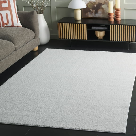 SAFAVIEH Boucle Lauressa Solid Machine Washable Area Rug, Ivory, 8' x 10'