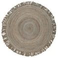 thumbnail image 1 of SAFAVIEH Braided Abby Solid Fringed Area Rug, Grey, 4' x 4' Round, 1 of 5
