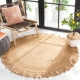 thumbnail image 1 of SAFAVIEH Braided Abby Solid Reversible Area Rug, Natural, 8' x 8' Round, 1 of 7