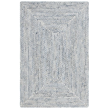SAFAVIEH Braided Anabella Abstract Striped Area Rug, Blue/Ivory, 5' x 8'