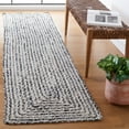 thumbnail image 1 of SAFAVIEH Braided Anabella Bordered Cotton Reversible Runner Rug, Black/Navy, 2'3" x 9', 1 of 11