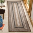 thumbnail image 1 of Safavieh Braided Angel Bordered Machine Washable Reversible Runner Rug, Brown/Multi, 2'3" x 12', 1 of 12